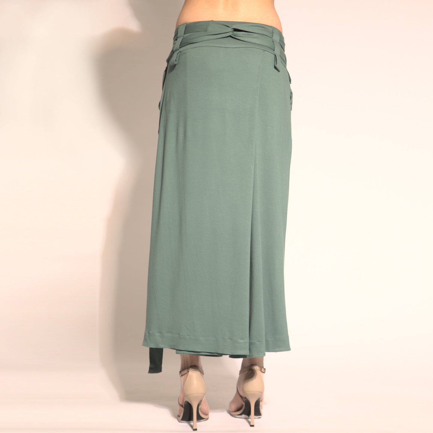 Aurora - Skirt-pants with with belt and buckle