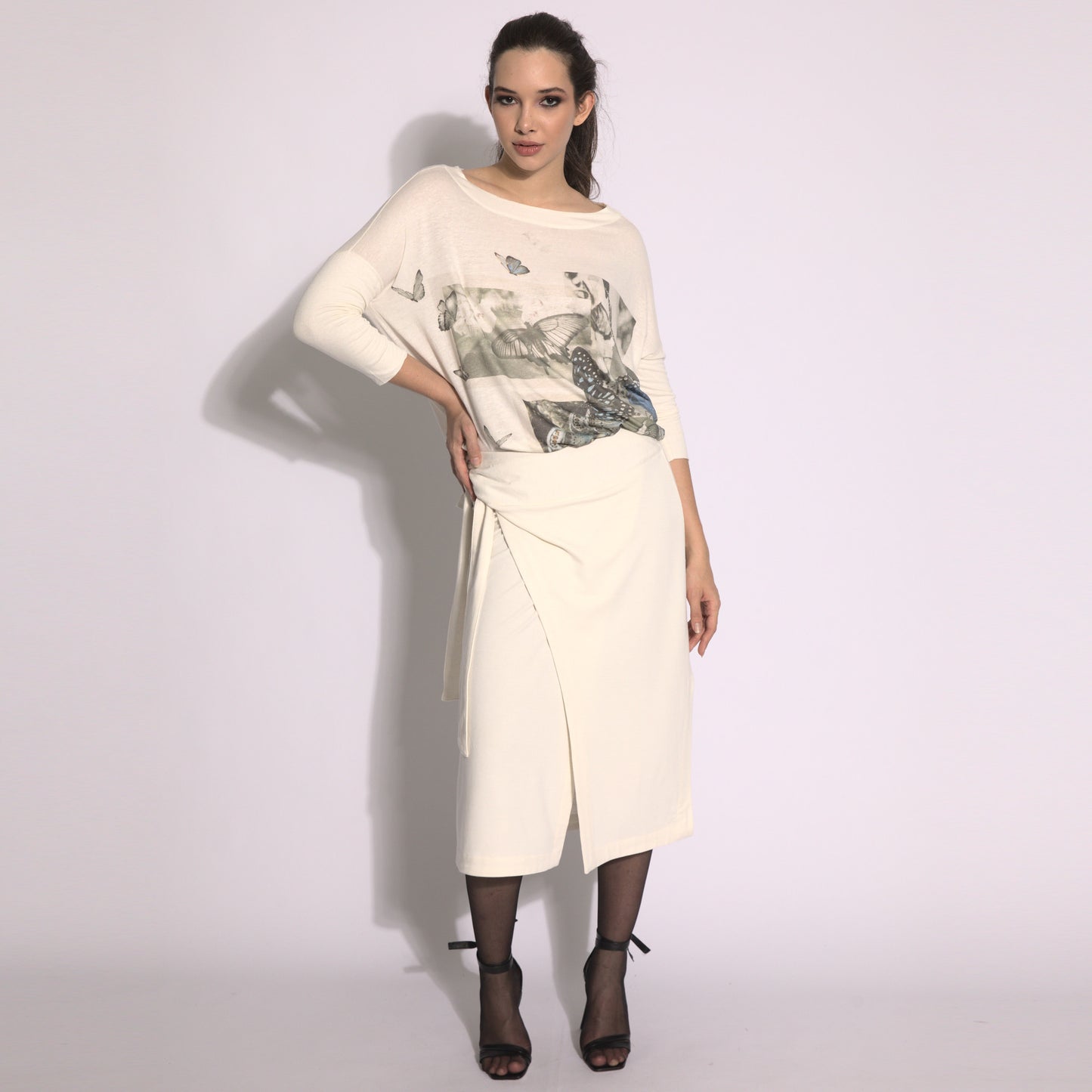 Stella - Midi wrap skirt