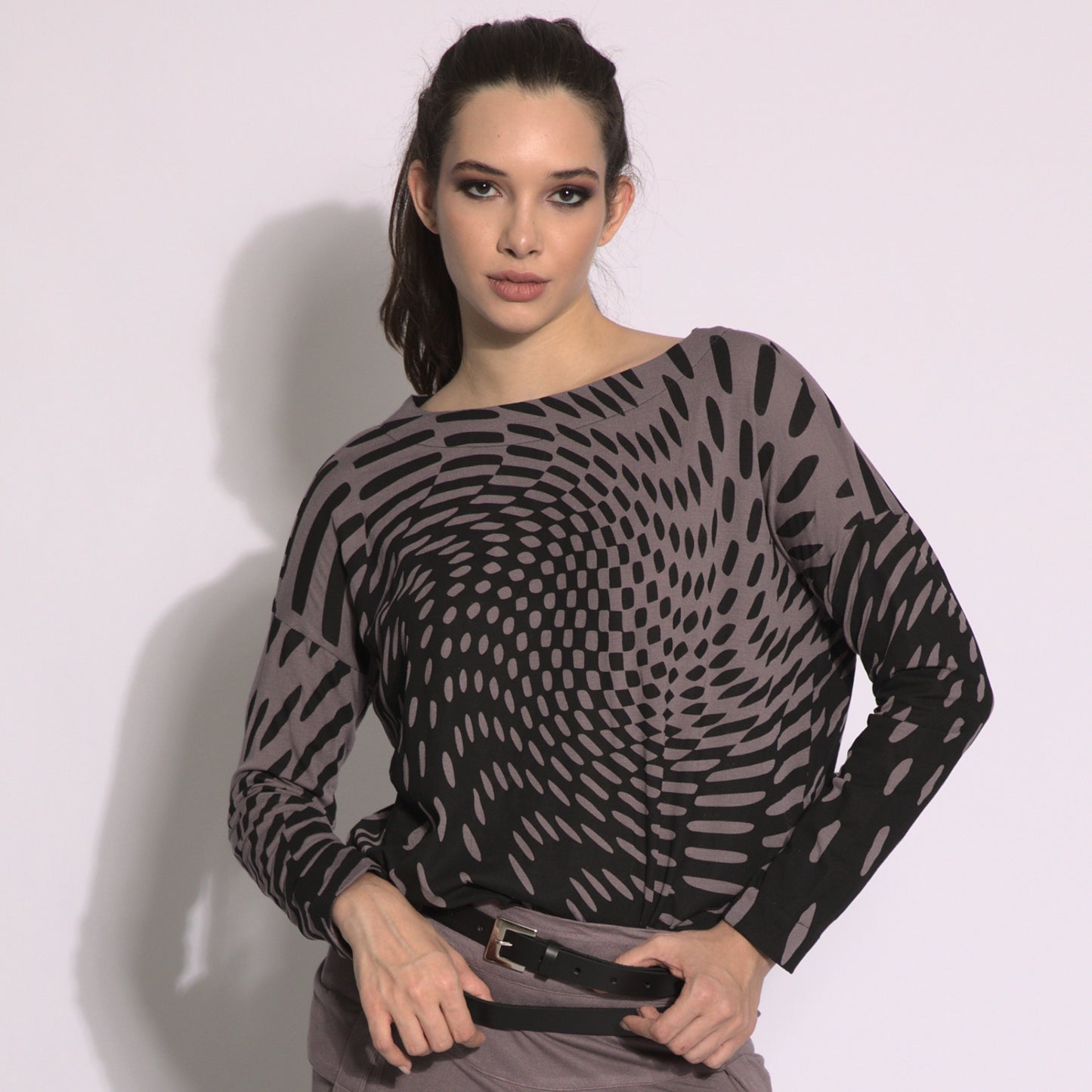 Optical effect - 3/4 sleeve blouse
