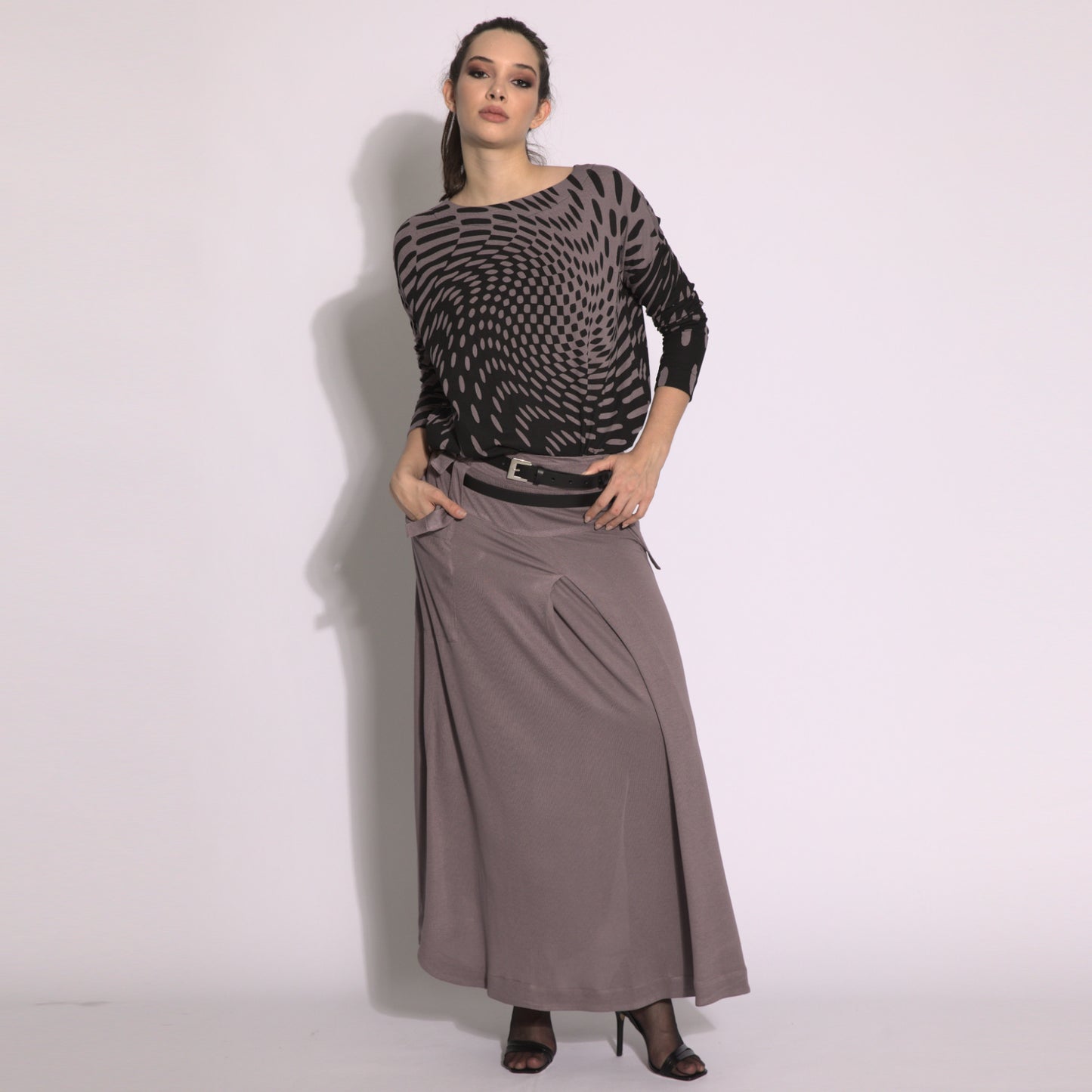 Optical effect - 3/4 sleeve blouse