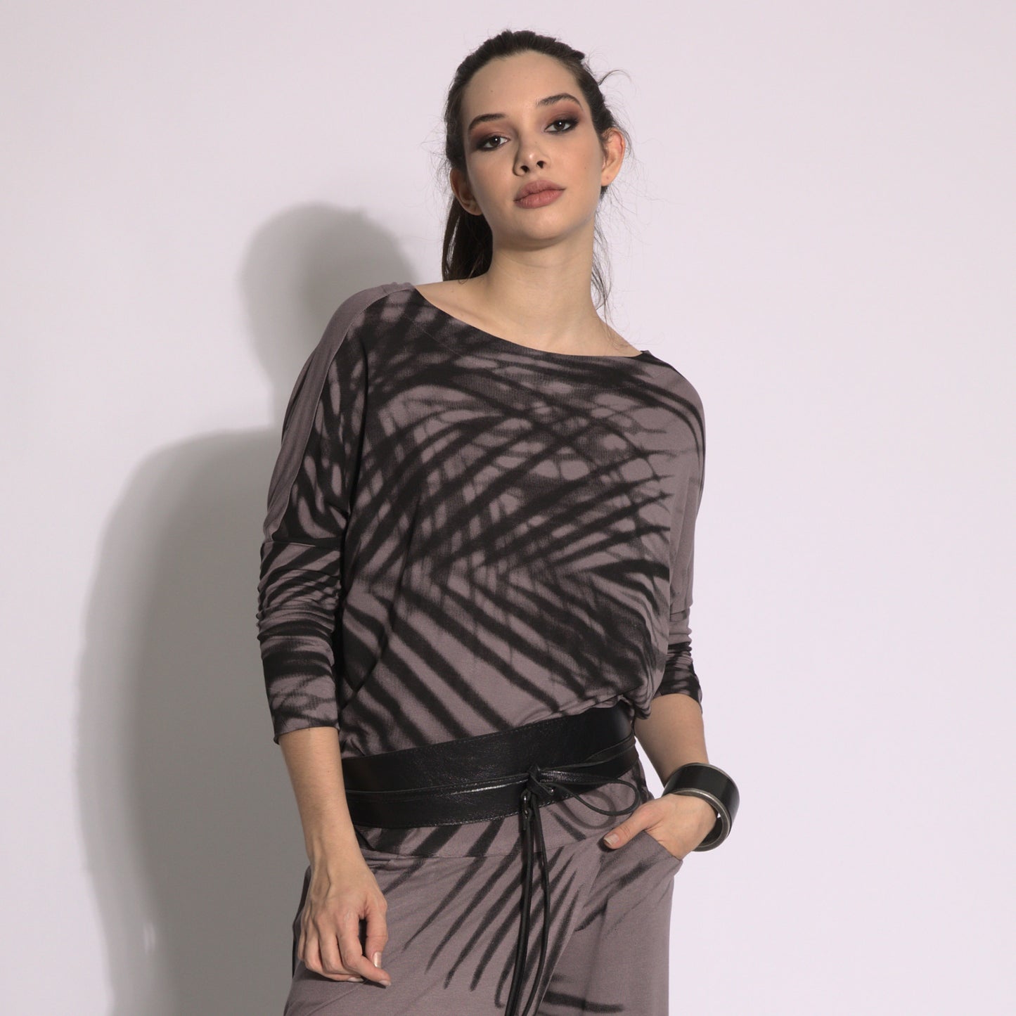 Foliage - Blouse with leaves print