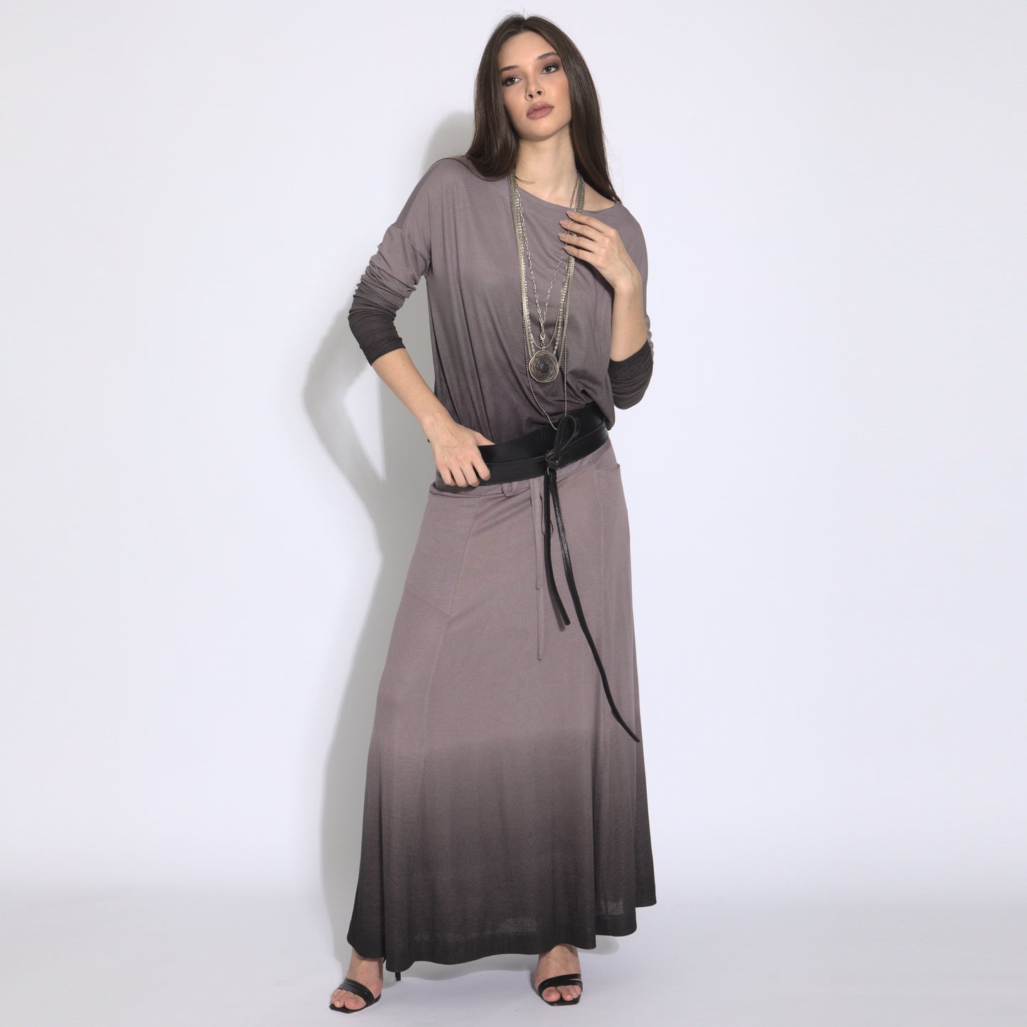 Angelina - Maxi skirt with gradient effect
