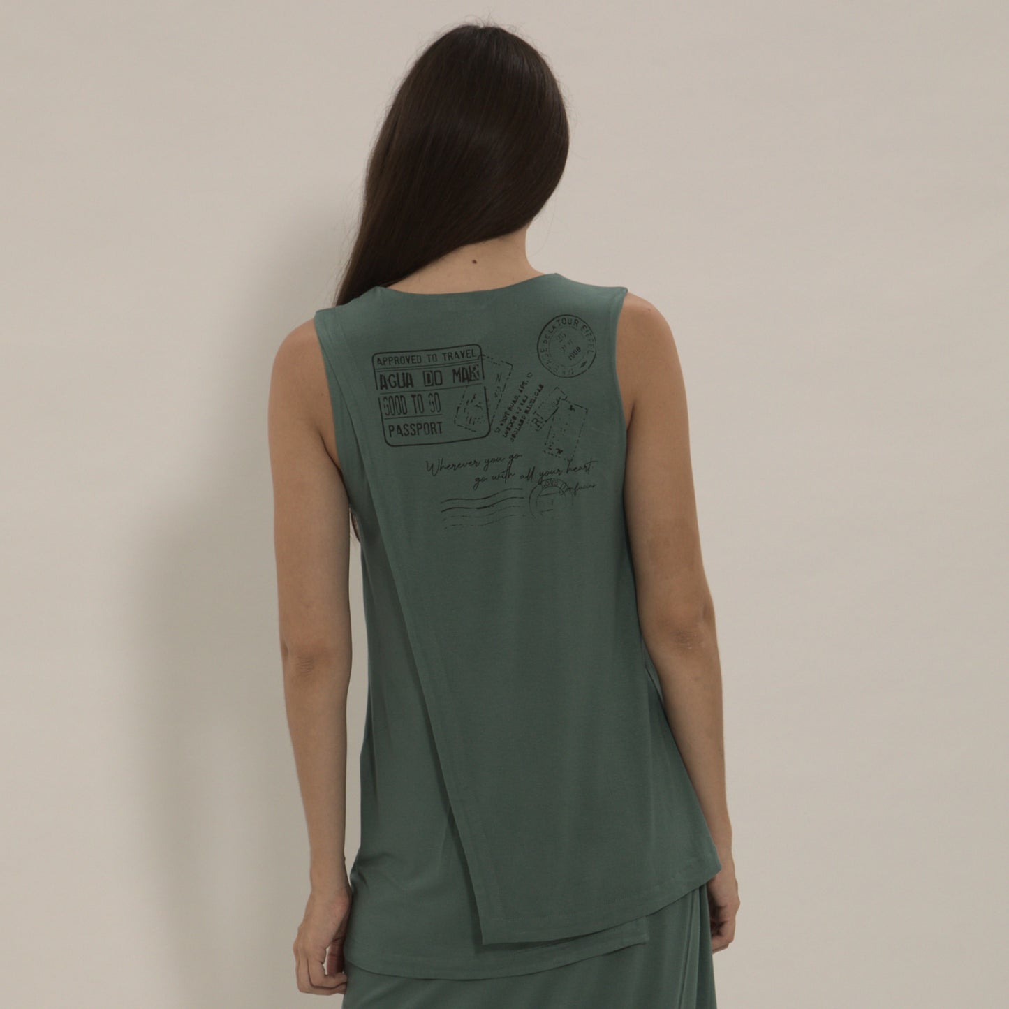Olivia - Sleeveless trespassed blouse