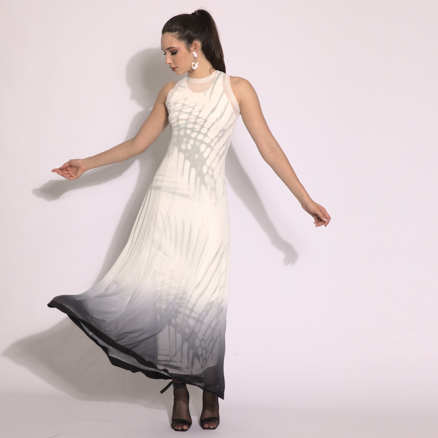 Mesh Dress - Fading effect tulle dress (second skin)