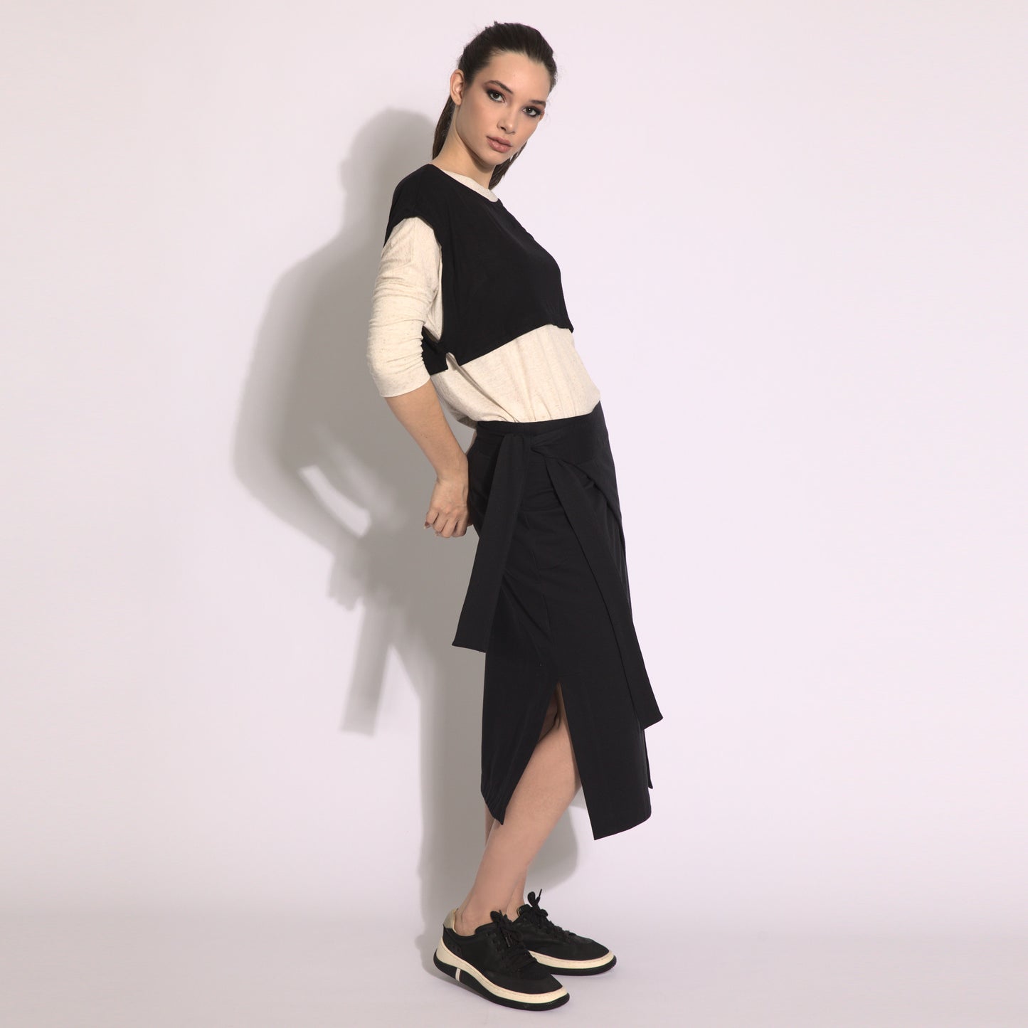 Stella - Midi wrap skirt