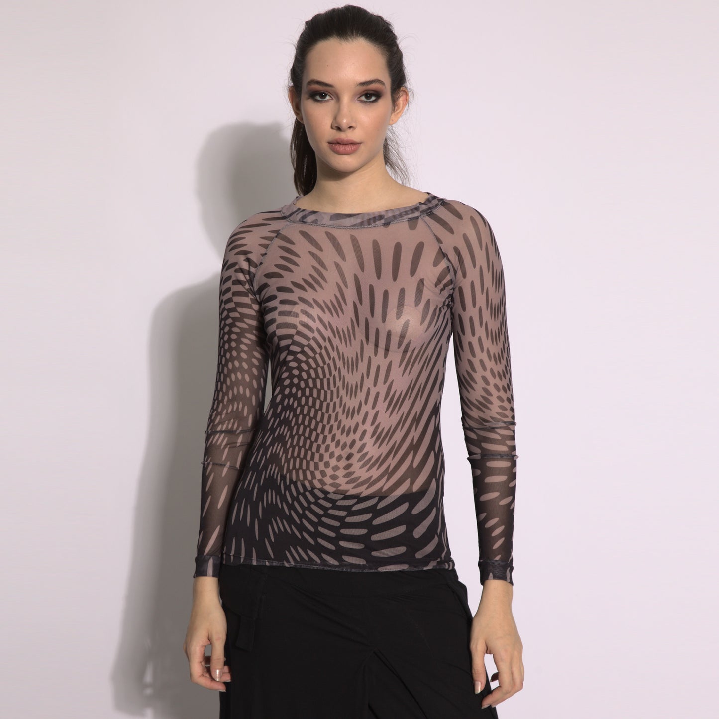 Optical effect - Long sleeve "second skin" top