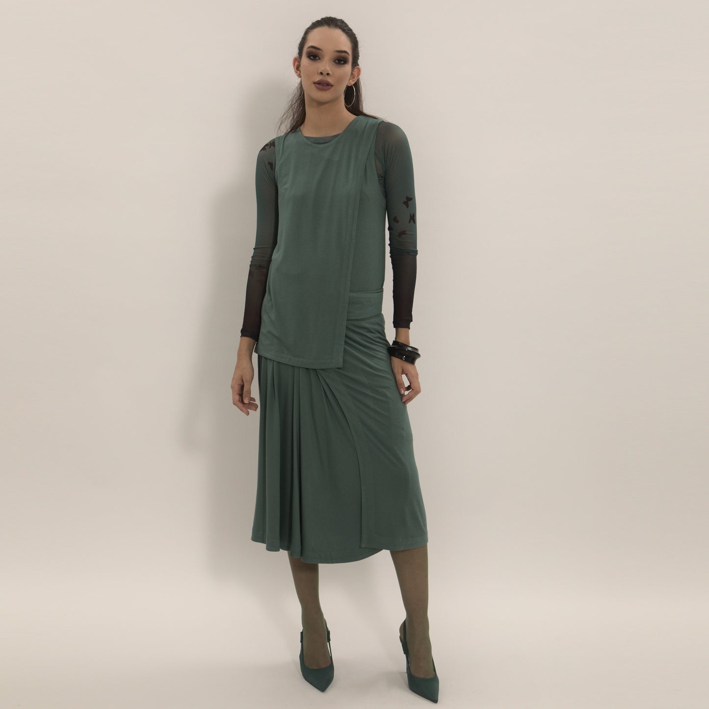 Olivia - Sleeveless trespassed blouse