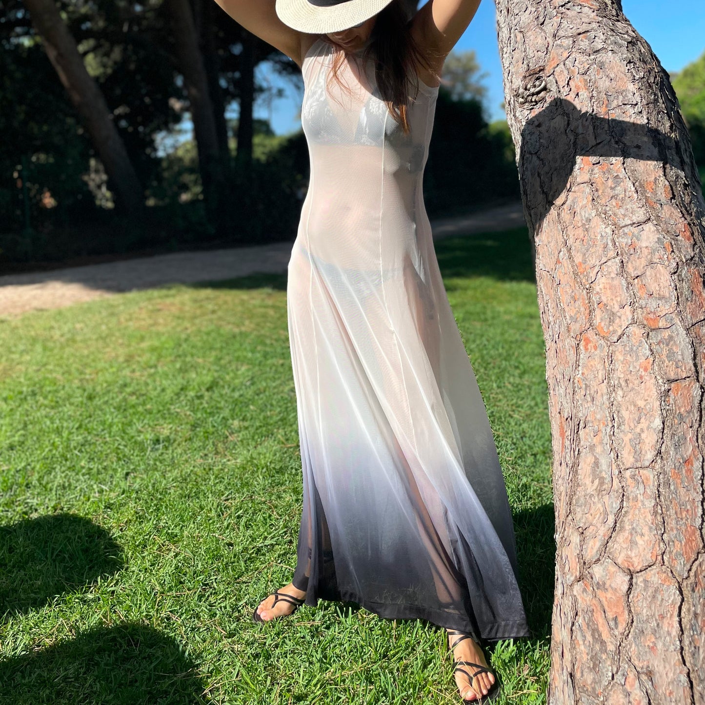 Mesh Dress - Fading effect tulle dress (second skin)