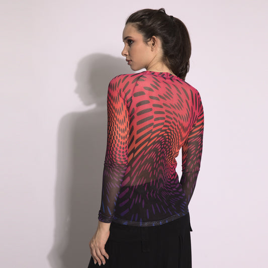 Optical effect - Long sleeve "second skin" top