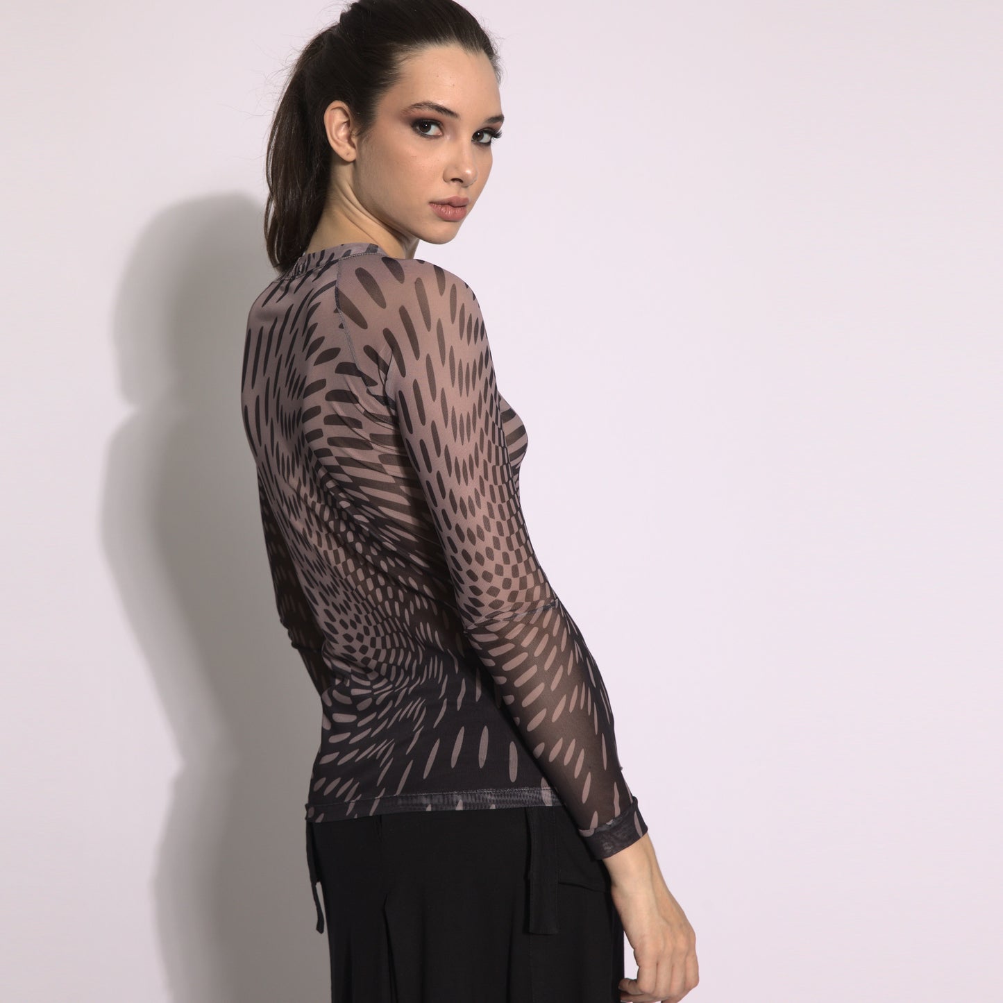 Optical effect - Long sleeve "second skin" top
