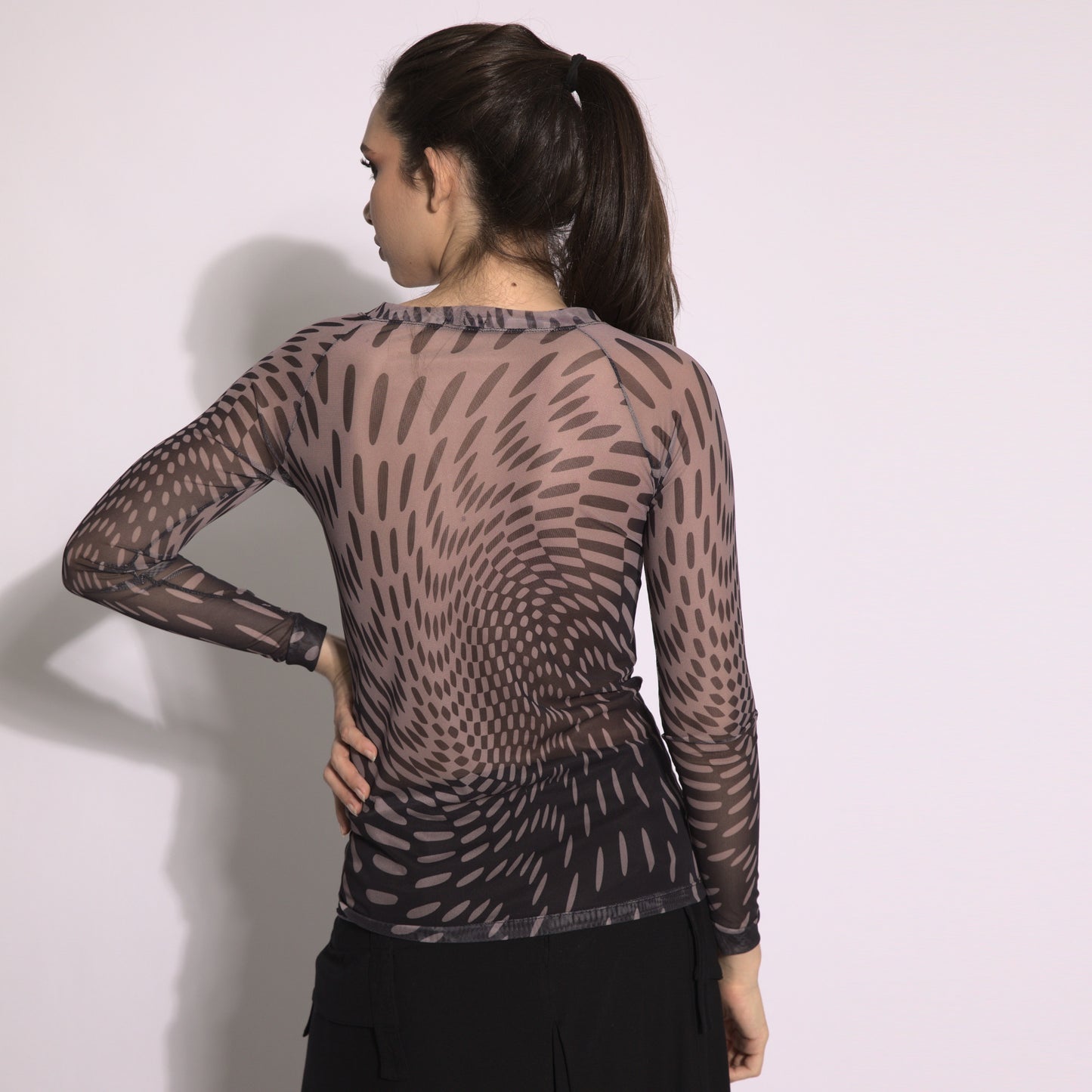 Optical effect - Long sleeve "second skin" top